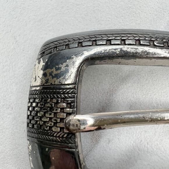 Vintage 1993 Silver Tone Simple Western Style Belt Buckle - Picture 3 of 10
